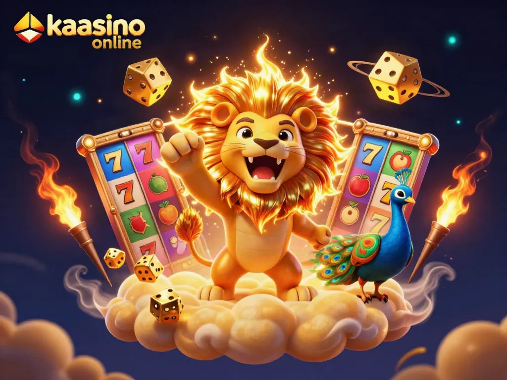 Kaasino online brings thrilling slot action with golden lions, colorful reels, and luck-filled elements.