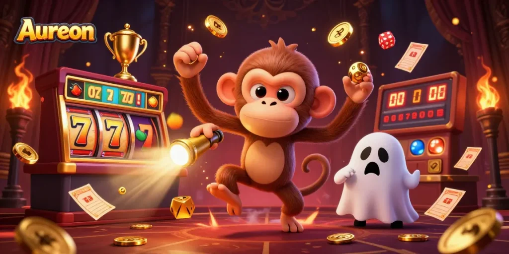 Aureon delivers thrilling slots and games in a captivating supernatural casino scene.